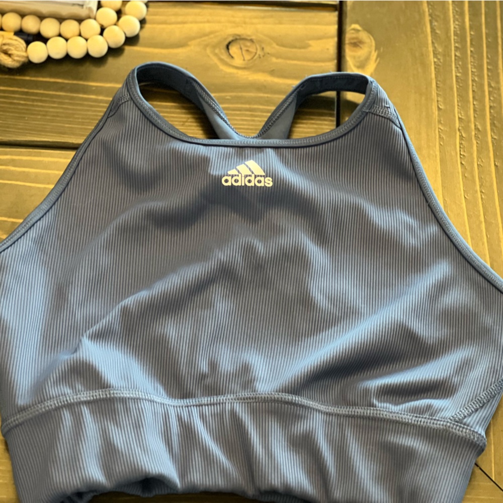 Adidas ribbed longline sports bra